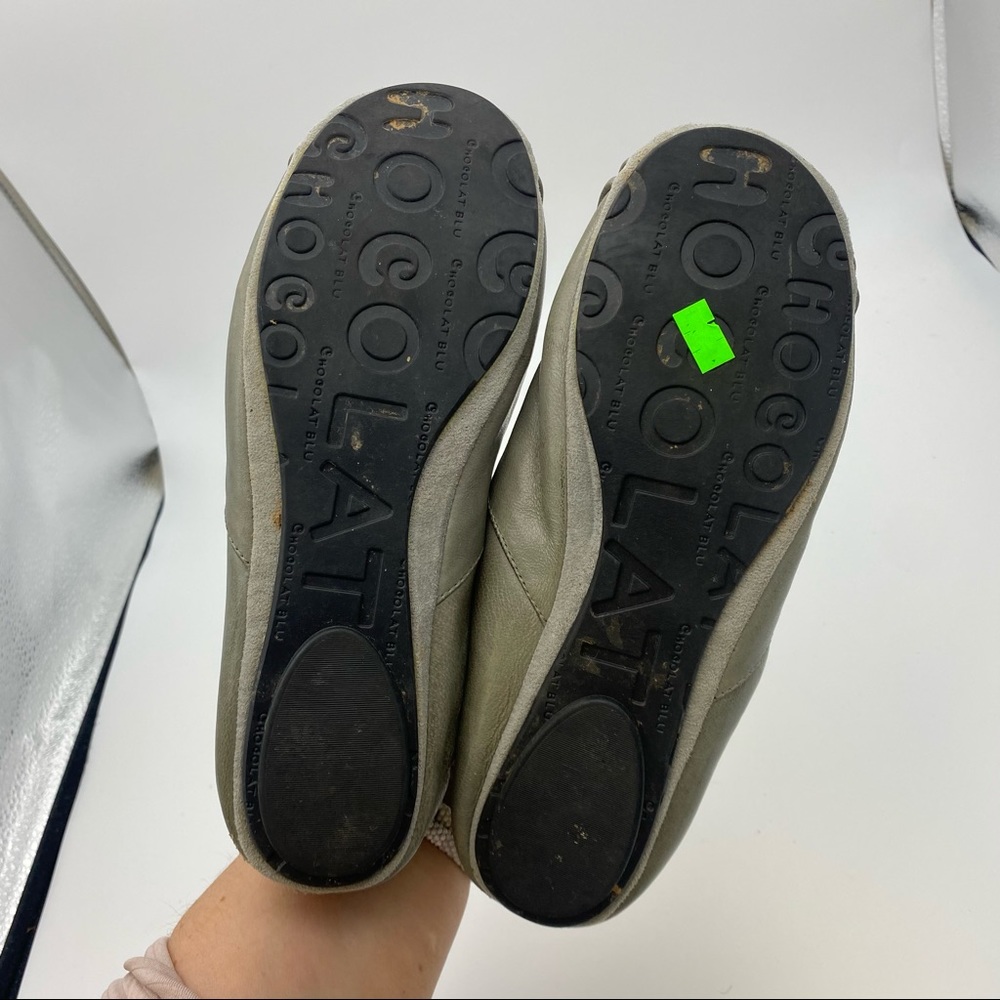 Chocolat Blu Cam 2 Pleated Leather Flat 7.5 - Picture 7 of 10